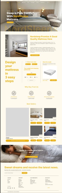 Luxury mattress website concept