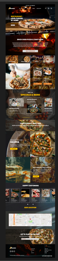 Restaurant website UI concept